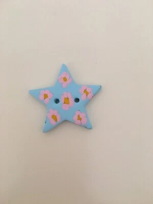 Handmade star button - handmade buttons - star button - button bouquet - Image 1 of 3