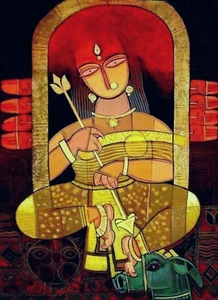 Devi | Handmade Painting | Cotton Canvas | Acrylic Color - Picture 1 of 2
