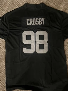 Maxx Crosby #98 Sewn STITCHED BLACK HOME JERSEY SIZE XL - Picture 1 of 2