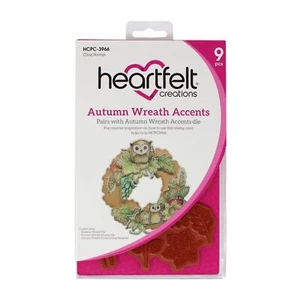 Heartfelt Creations Autumn Wreath Accents Cling Rubber Stamp Set HCPC3966 OOP - Picture 1 of 3