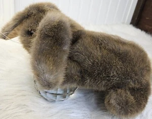 Dakin Bunny Rabbit Hand Puppet Brown Fuzzy Plush Stuffed Animal 15" Vintage 1985 - Picture 1 of 5