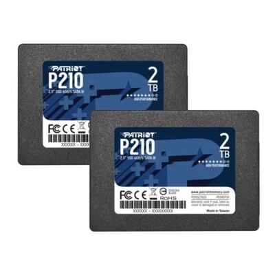 Patriot P210 2TB 2.5" SATA 3 6GB/s Internal SSD For Laptop/PC/MAC 2-PACK BULK - Image 1 of 4