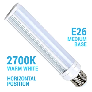 8W =13W =18W Horizontal PL LED CFL Compact Fluorescent 2700K Warm White E26 - Picture 1 of 4