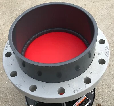 Lanzas 10" diez pulgadas CPVC 150 PSI extremo de trozo con brida de retención hecho en EE. UU. Foto 1 de 4