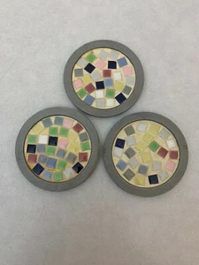 Set of (3) - Mosaic Tile Drink Coasters - Lisbeth Whiting - Picture 1 of 4