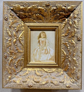 The Bombay Company Framed Print of Young Girl Gold Ornate Frame 5009417 - Picture 1 of 14