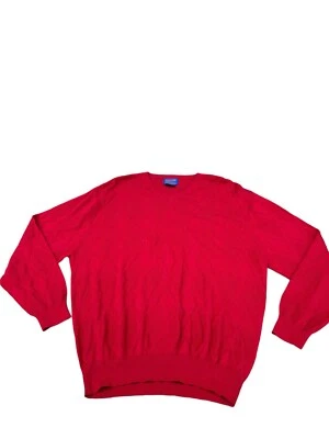 Pendleton V-Neck Sweater Red Men's XXL 100% Pima Cotton Tight Knitted - Image 1 of 4