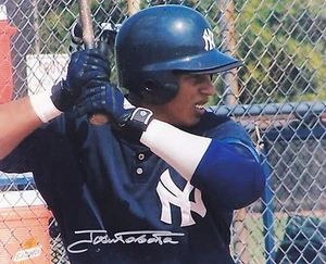 JOSE TABATA  NEW YORK YANKEES    ACTION SIGNED 8x10 - Picture 1 of 1