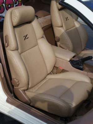 for Nissan 300ZX / Z32 (1990-1999) Leathr Replacement Seat Cover Dark Tan-Z Logo - Image 1 of 4