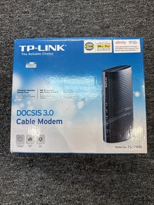 TP-Link DOCSIS 3.0 Cable Modem Black TC7610 TC-7610 Xfinity Cox - Image 1 of 2