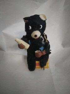 Vintage T.N. NOMURA Blech Aufziehspielzeug Bär Bauernhof Milchbecher Flasche funktioniert nicht - Bild 1 von 9