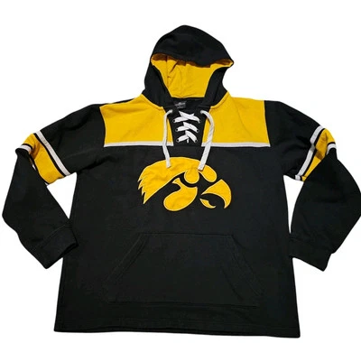 Coliseo Iowa Hawkeyes Con cordones Estilo Hockey Pullover Sudadera con Capucha Talla L Foto 1 de 4