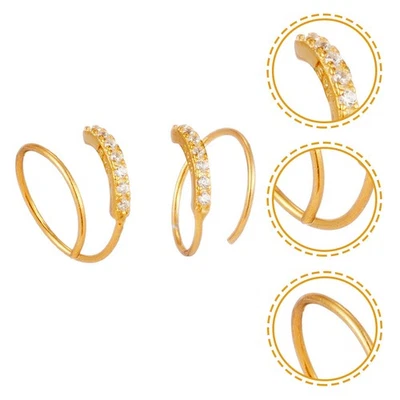 Orecchini a gironi da 1 paio di orecchini con zircone Accessorio per le donne - Immagine 1 di 4