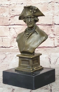 Escultura de Bronce Vintage Federico II Prusia Por Milo Fundición España Decoración Regalo - Imagen 1 de 10