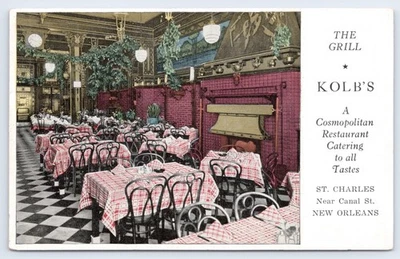 New Orleans Louisiana LA Interior View The Grill Kolb's Restaurant Postcard - Image 1 of 2