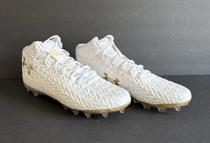 Botines de fútbol Under Armour Spotlight Clone para hombre 3027311-100 oro blanco talla 12 - Imagen 1 de 11