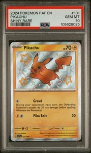 Pikachu Shiny Rare 131/091 Paldean Fates Pokemon 2024 PSA 10 Gem Mint - Picture 1 of 2