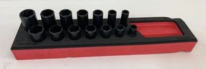 NEW Snap-on 3/4-19 to 3/8mm Drive 14pc 6-pt Shallow Impact Socket Set TSFSY24IA - Bild 1 von 9