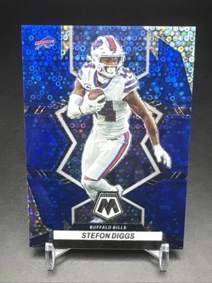 2022 Mosaic Stefon Diggs No Huddle Prizm Blue #12/75 Bills - Image 1 of 4