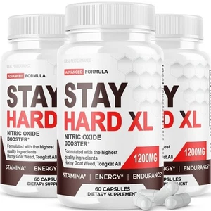 3 x Manhood Plus Capsule Support for Enhanced Energy & Vitality (60Caps) Dietary - Picture 1 of 6