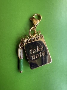 Kate Spade New York x Target Green Pen & Gold Notebook Charm “Take Note” NWOT - Picture 1 of 4