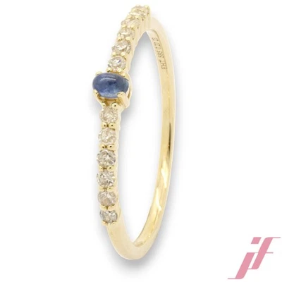 Ring 585 Gelbgold mit Saphir ca. 0,11 ct  & Diamanten ca. 0,20 ct ca. 1,20 g W56 - Bild 1 von 4