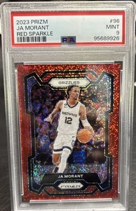PSA 9 2023-24 Panini Prizm Red Sparkle Prizm Ja Morant #96 - Foto 1 di 2