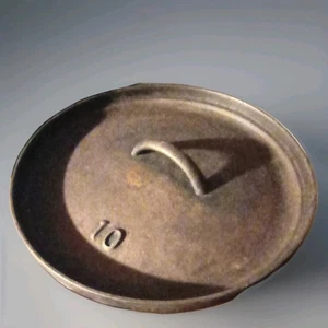vtg. Nur Deckel Lodge Gusseisen Camp Dutch Oven # 10 Ersatz dichter Dichtrand - Bild 1 von 5