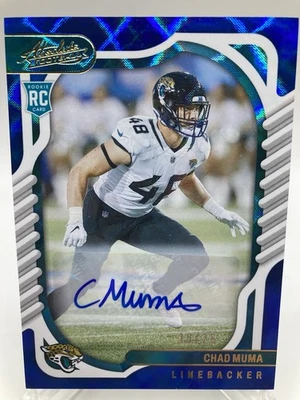 2022 Absolute Rookies Spectrum Blue Signatures /25 Chad Muma Rookie Auto RC - Image 1 of 3