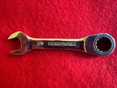 Cornwell 7/16 CRW1414SB 120-Tooth SAE Stubby Ratcheting Combination Wrench - Image 1 of 4