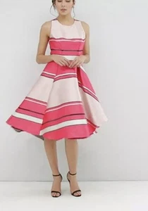 COAST Printed Satin Twill High Low Dress Size 18 Wedding Party Cruise Guest - Picture 1 of 3
