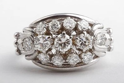 Diamant Ring 585 14kt Weiß Gold Brillanten Brilliant Top!   - Bild 1 von 4