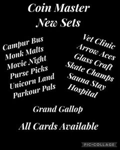 💫 Coin Master Cards New Sets Any 1X  Card & Full Set White Cards - Picture 1 of 1