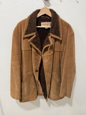 Vintage McGregor Corduroy Men’s Coat L Large 44 Brown Lined Heavy Jacket - Image 1 of 4