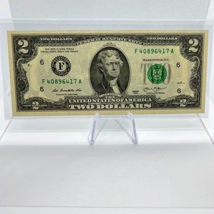 UNC Sequential 2 Note Lot $2 Dollar Bill Series 2013 (40896417) - Picture 1 of 4