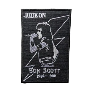 Bon Scott Patch, AC DC Embroidered Iron On Patch DIY, Bon Scott Memorial Patch - Picture 1 of 1