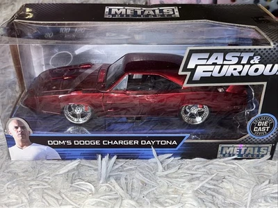 Jada Toys Fast & Furious Dom's Dodge Charger Daytona carro die-cast, 1: 24... - Imagem 1 de 2