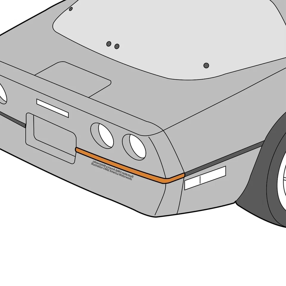 Moldura central de parachoques trasero derecho calidad restauración GM para Corvette C4 1984-90 Foto 1 de 4