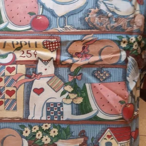 Vintage 1993 Susan Winget Fabric Traditions Country Shelf Cotton Fabric 45” 1YD - Picture 1 of 11