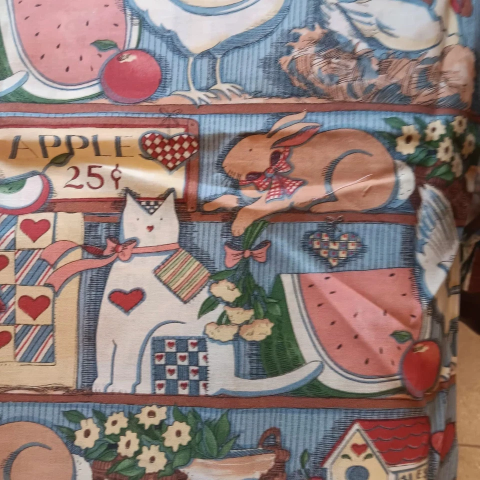 Vintage 1993 Susan Winget Fabric Traditions Country Shelf Cotton Fabric 45” 1YD - Image 1 of 4