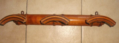 Ancien porte manteau bois aspect bambou - Photo 1/4