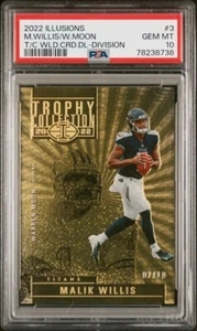 2022 Illusions Malik Willis Trophy Collection GOLD RC Jersey #7/10 PSA 10 - Bild 1 von 2