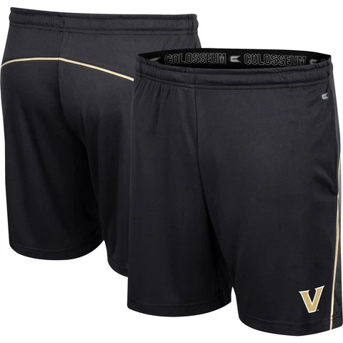 Men's Colosseum Black Vanderbilt Commodores Laws of Physics Shorts Cover