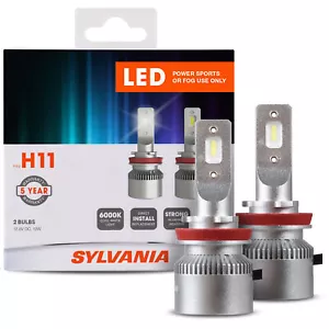 Sylvania H11 LED Powersport Headlight Bulbs for Off-Road Use / Fog Lights - 2 PC - Picture 1 of 9