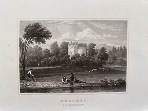 1830 Antique Print; Crathes Castle, near Banchory in Aberdeenshire after Neale - Picture 1 of 2