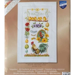Vervaco ABOUT CHICKEN Counted Cross Stitch Kit PN-0150962 - Imagen 1 de 3