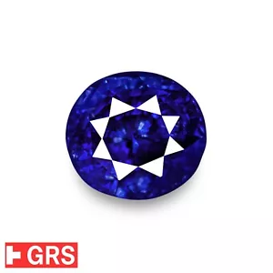 GRS Certified MADAGASCAR Blue Sapphire 6.00 Ct. Natural Unheated ROYAL BLUE Rare - Picture 1 of 7