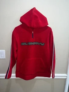 boys Old Navy sweater size 14 red hooded pullover long sleeve - Picture 1 of 6