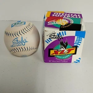 Steele's official XLT Sky Hawk softball. USSSA SSB1 Blue Stitch Solid Core NOS - Picture 1 of 8