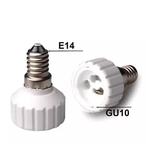 New Small Screw E14 To GU10 Light Bulb Adaptor Lamp Socket Converter Holder Lot - Picture 1 of 7